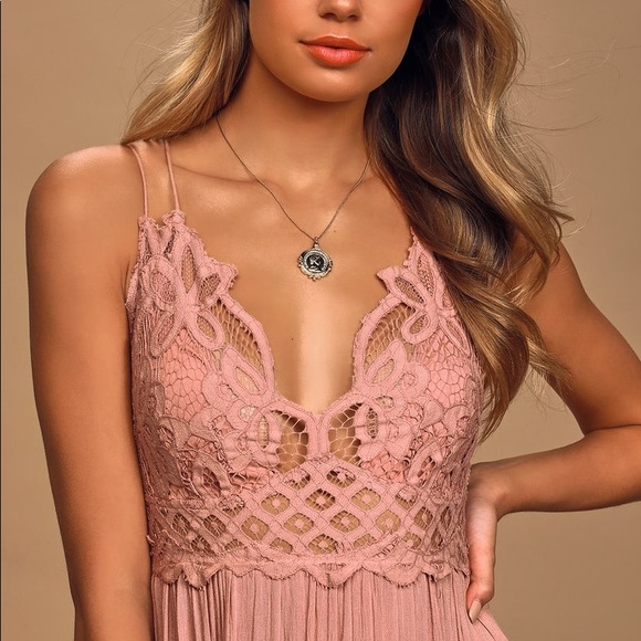 Adella Maxi Slip Dress in Rose - Picture 2 of 5